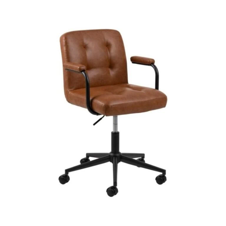 Sorelle Bureaustoel Bruin PU Leer