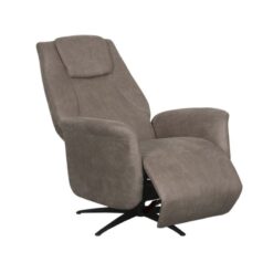 Stockholm Fauteuil Taupe Microleder Elektrisch