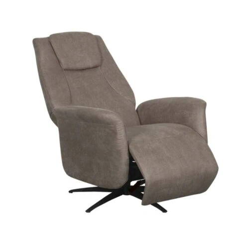 Stockholm Fauteuil Taupe Microleder Elektrisch