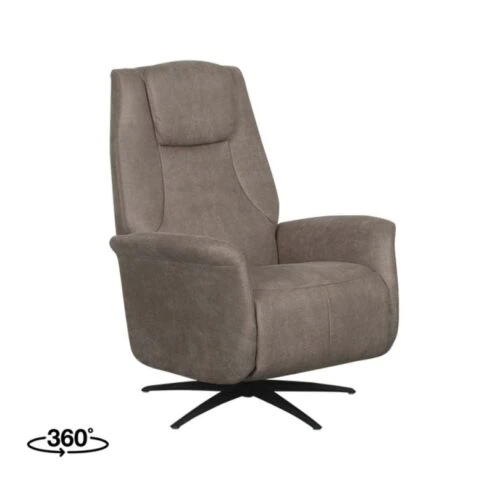 Stockholm Fauteuil Taupe Microleder Elektrisch