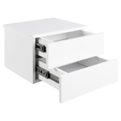 Svea zwevend Nachtkastje Wit 2 lade 37cm