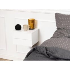 Svea zwevend Nachtkastje Wit 2 lade 37cm