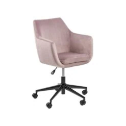 Tarella Bureaustoel met armleuning Roze Stof