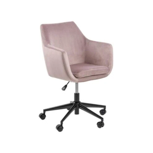 Tarella Bureaustoel met armleuning Roze Stof