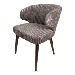 Taro Eetkamerstoel Taupe Donkerhout