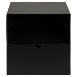 Temari Nachtkastje Zwart Metaal 30cm