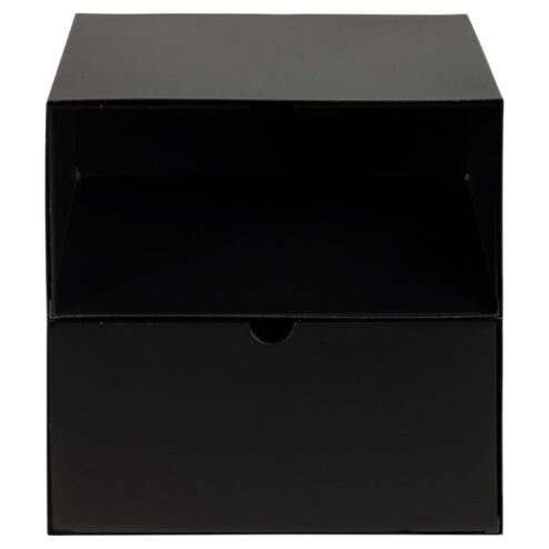 Temari Nachtkastje Zwart Metaal 30cm