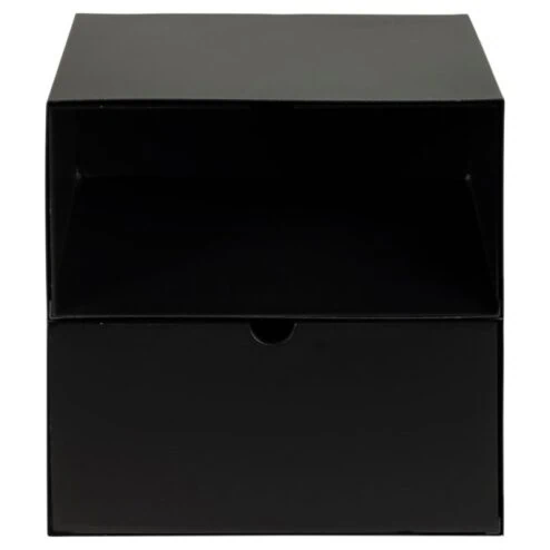 Temari Nachtkastje Zwart Metaal 30cm