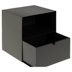 Temari Nachtkastje Zwart Metaal 30cm