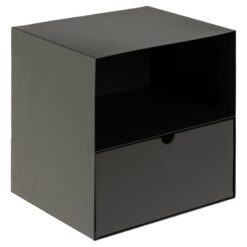 Temari Nachtkastje Zwart Metaal 30cm