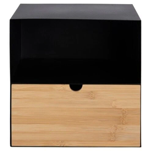 Temari Nachtkastje Zwart/Hout 30cm