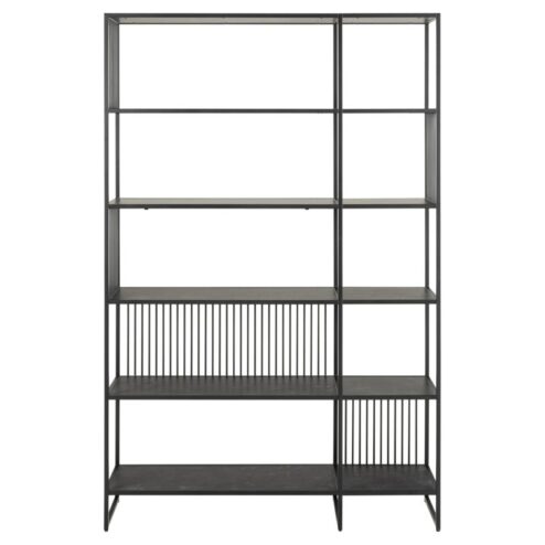 Tissaro Boekenkast Hoog Zwart 120cm