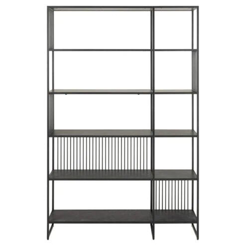 Tissaro Boekenkast Hoog Zwart 120cm