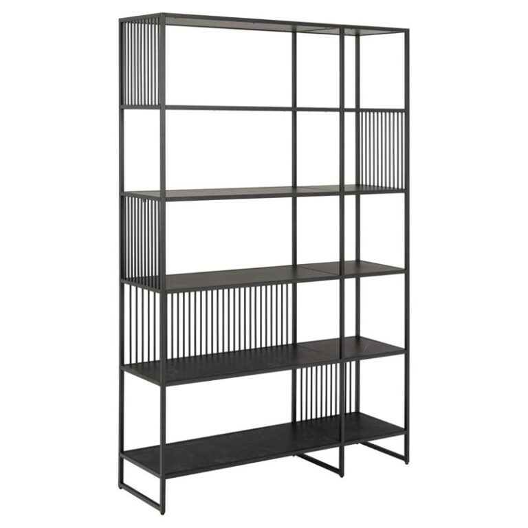 Tissaro Boekenkast Hoog Zwart 120cm