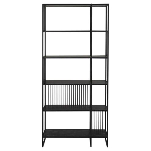 Tissaro Boekenkast Hoog Zwart 85cm