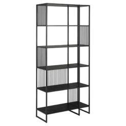 Tissaro Boekenkast Hoog Zwart 85cm