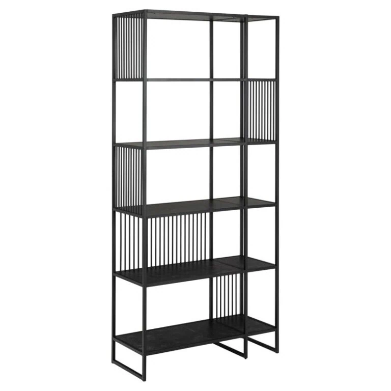 Tissaro Boekenkast Hoog Zwart 85cm