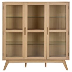 Tuvra Vitrinekast Laag Naturel Eiken 140cm