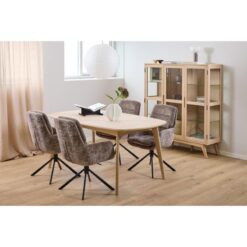 Tuvra Vitrinekast Laag Naturel Eiken 140cm