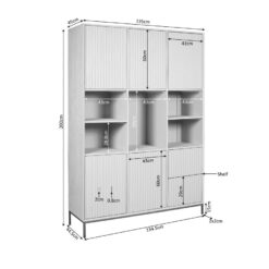 Vakkenkast Martin XL Naturel 135cm