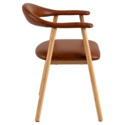 Vandis Eetkamerstoel Bruin PU Leer