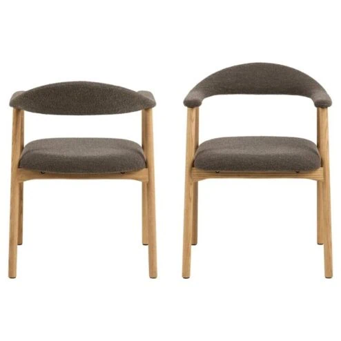 Vandis Eetkamerstoel Bruin Stof