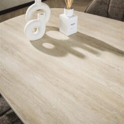 Vario Eettafel deens ovaal Keramiek zand 215cm