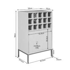 Wijnkast Martin Naturel 55cm