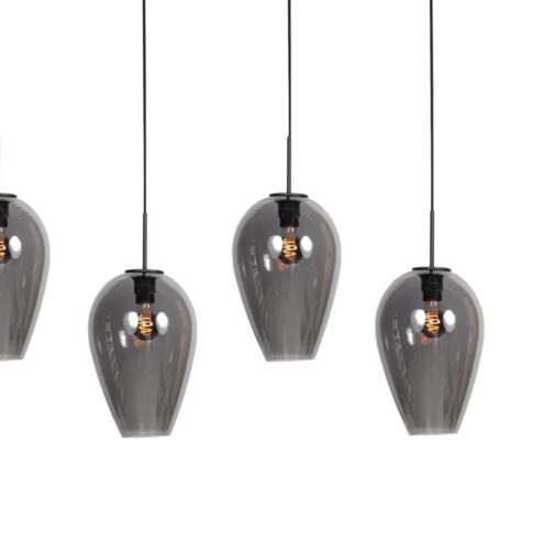 Zavi 5-lichts Hanglamp XL Smoke Langwerpig