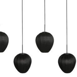 Zavi 5-lichts Hanglamp Zwart Stof