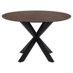 Zuvio Eettafel Rond Bruin Keramiek 120cm