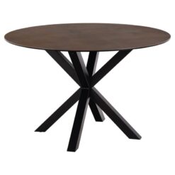 Zuvio Eettafel Rond Bruin Keramiek 120cm