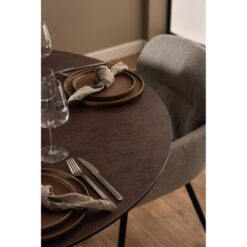 Zuvio Eettafel Rond Bruin Keramiek 120cm