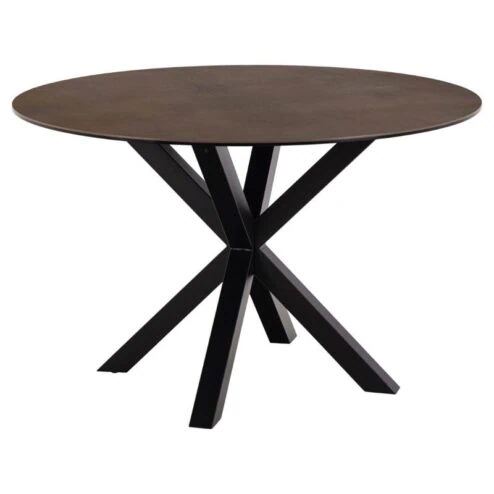 Zuvio Eettafel Rond Bruin Keramiek 120cm