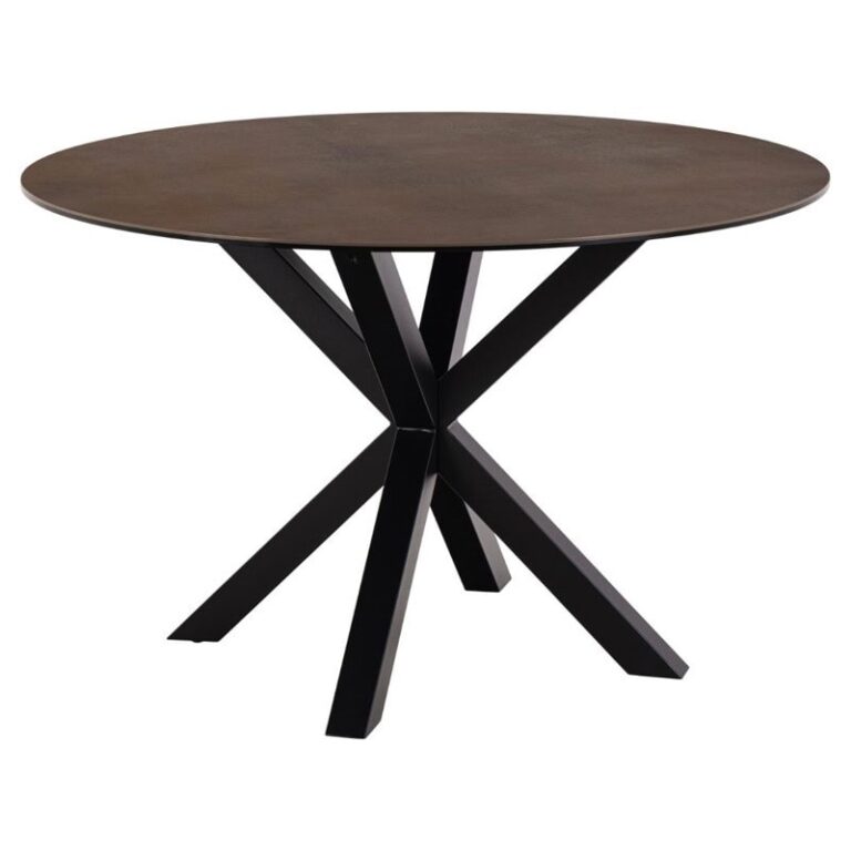 Zuvio Eettafel Rond Bruin Keramiek 120cm