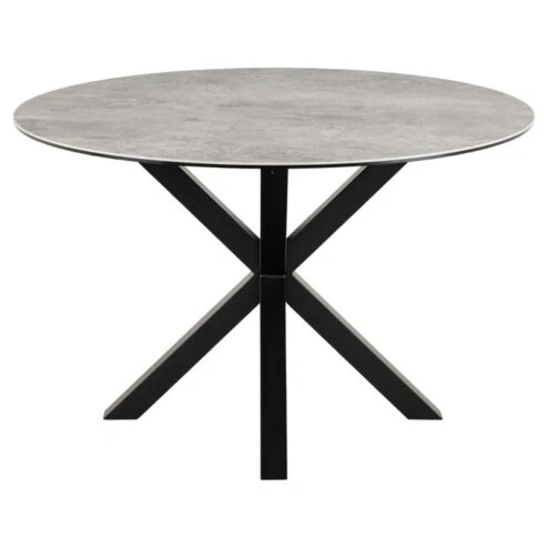 Zuvio Eettafel Rond Grijs Keramiek 120cm