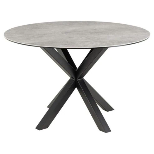 Zuvio Eettafel Rond Grijs Keramiek 120cm