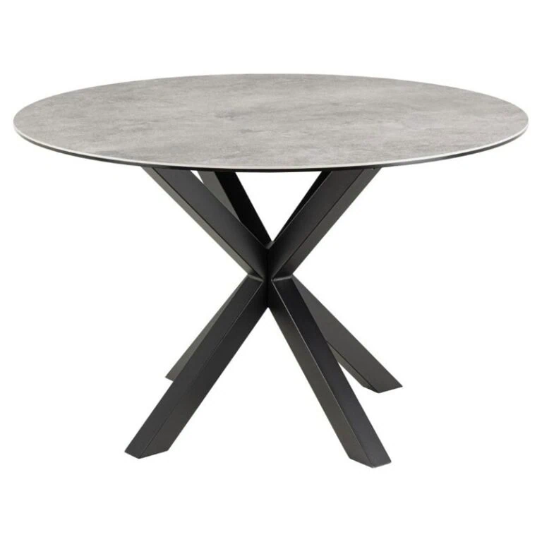 Zuvio Eettafel Rond Grijs Keramiek 120cm