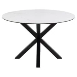 Zuvio Eettafel Rond Wit Keramiek 120cm