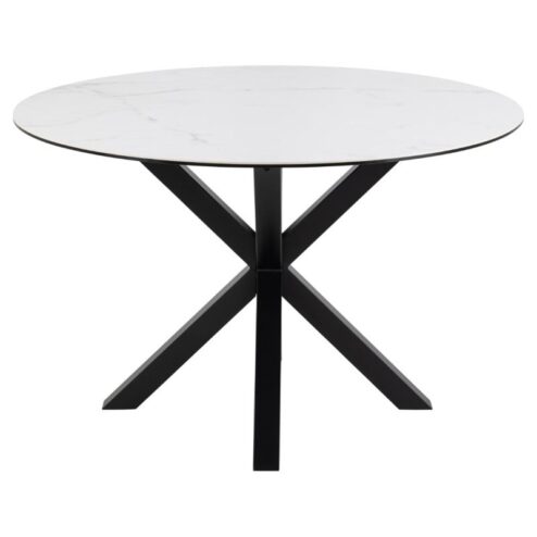 Zuvio Eettafel Rond Wit Keramiek 120cm
