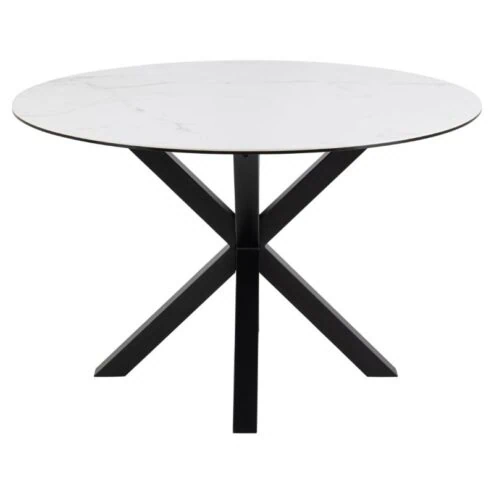 Zuvio Eettafel Rond Wit Keramiek 120cm