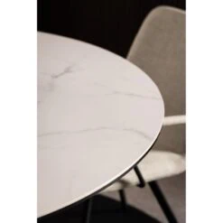 Zuvio Eettafel Rond Wit Keramiek 120cm