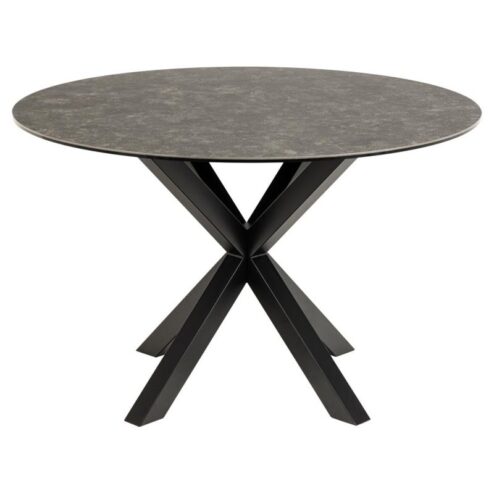 Zuvio Eettafel Rond Zwart Keramiek 120cm