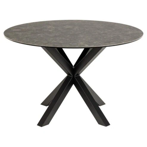 Zuvio Eettafel Rond Zwart Keramiek 120cm