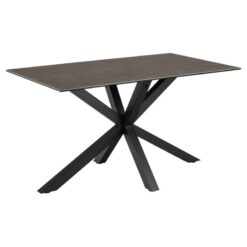 Zuvio Eettafel Zwart Keramiek 135cm