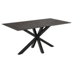 Zuvio Eettafel Zwart Keramiek 160cm