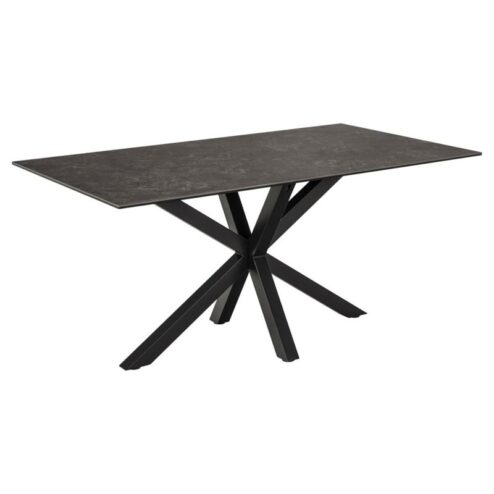 Zuvio Eettafel Zwart Keramiek 160cm
