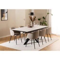 Zuvio Uitschuifbare Eettafel Wit Keramiek 240cm