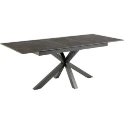 Zuvio Uitschuifbare Eettafel Zwart Keramiek 210cm