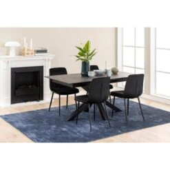 Zuvio Uitschuifbare Eettafel Zwart Keramiek 210cm